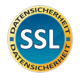 SSL für Ihre Datensicherheit Für die Datenübermittlung wird der Sicherheitsstandard SSL (Secure Socket Layer) eingesetzt.